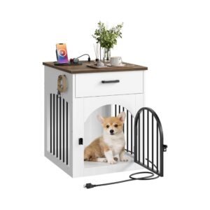 Wooden Dog House with Charging Station