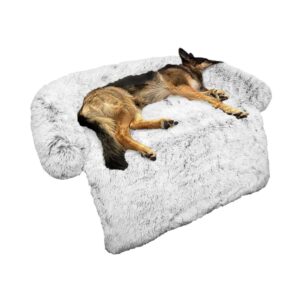 Calming Fluffy Plush Dog Bed