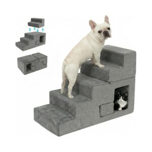 5-Step Dog Stairs for High Bed