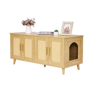 Boho Cat Litter Box Enclosure