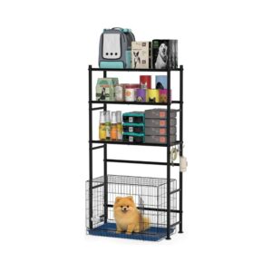 3-Tier Metal Dog Crate Furniture Stand