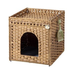 Handwoven Rattan Cat House